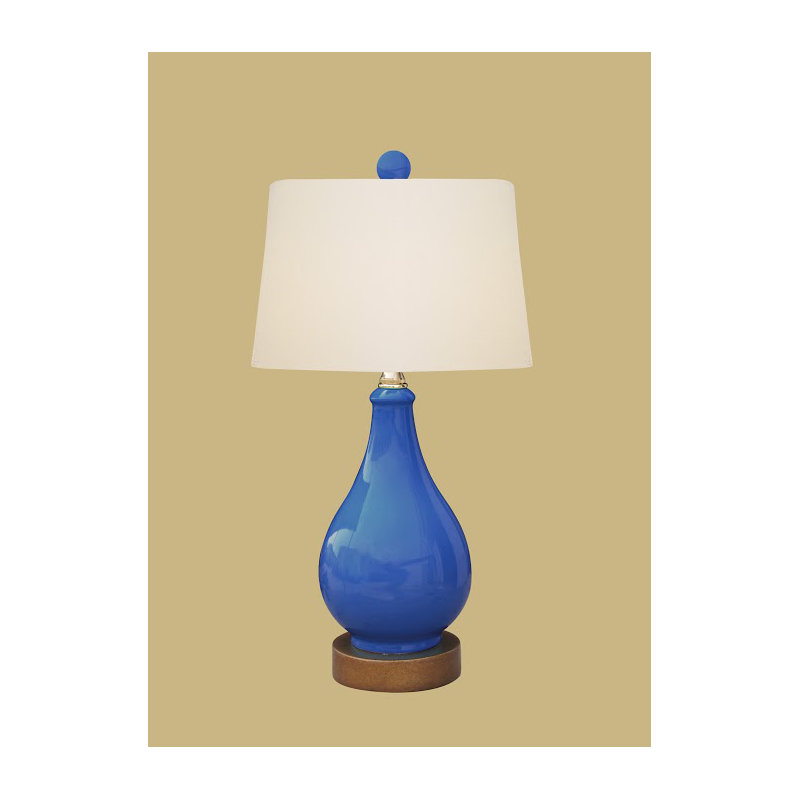 Presley Porcelain Table Lamp, Navy Blue