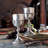 Italian Grape Harvest Goblet 8oz. Handmade Pewter Goblet Set