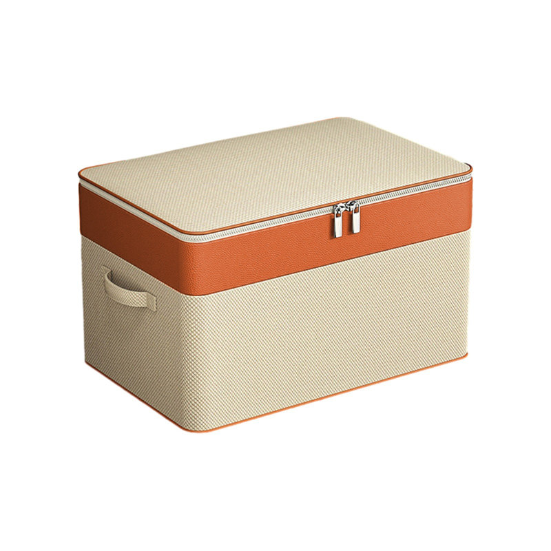 Double Layer Zipper Clothes Storage Bag Wardrobe Storage Box Portable Storage Bag Winter Quilt Storage Box, C