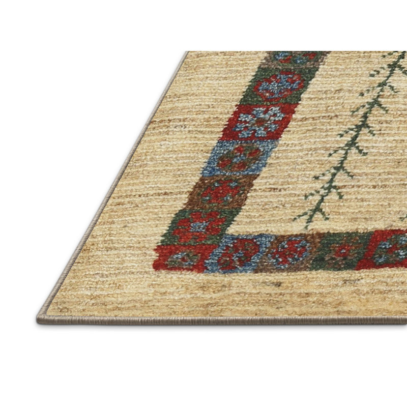 Tapis gris / vert olive contemporain Kahanka, Rectangle 8 pi x 10 pi