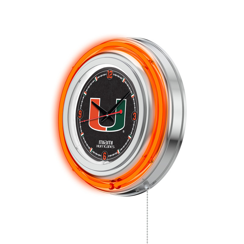 Horloge murale 15 po NCAA, Miami