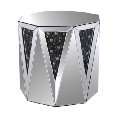 End Table, Faux Crystals
