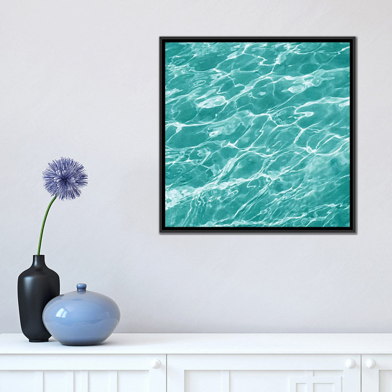 « ondulation i », reproduction d’impression sur toile tendue, H 18 po x l 18 po x P 1,5 po, Toile avec cadre noir