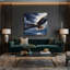 Faune, poisson africain, aigle, art mural sur toile grise-147033857