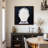 Modern Neutral Blank Face Man Contemporary Art, White and Black