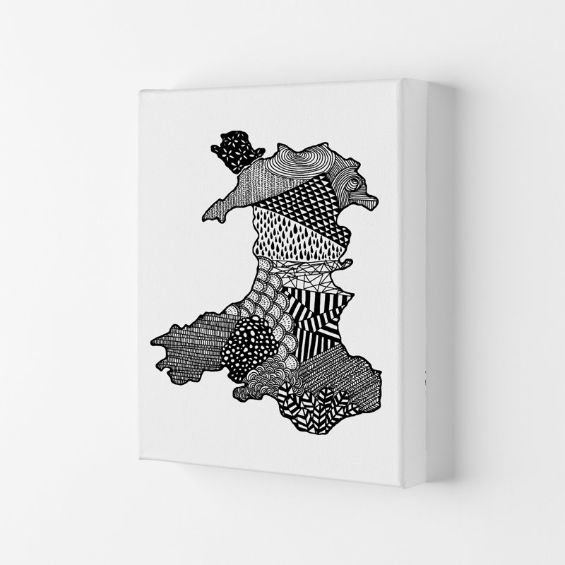 Wales 1 Piece Wrapped Canvas Wall Art, 42cm H x 29.7cm W x 4cm D