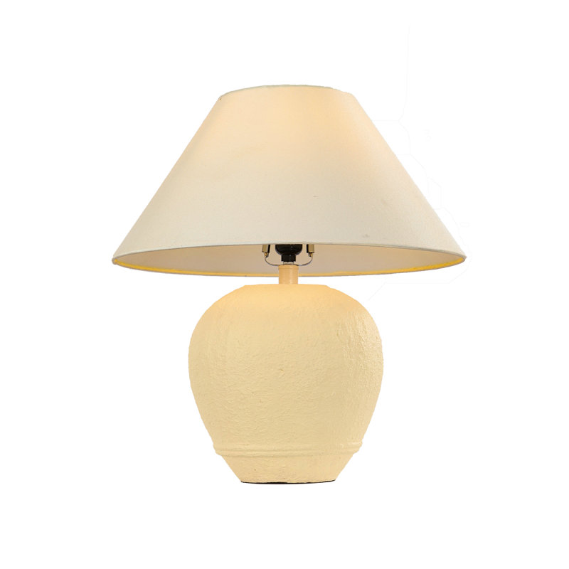 Lampe de table en céramique Kula , Blanc, crème, H 21,65 po x l 17,99 po x P 17,99 po