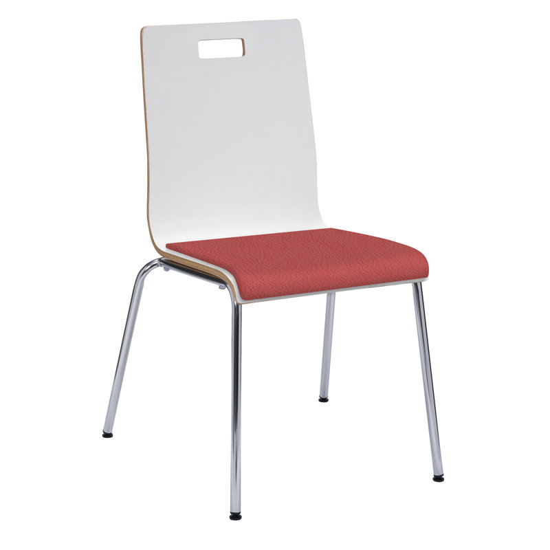 Chaise empilable Jive Series, Rouge à lèvres, Argent