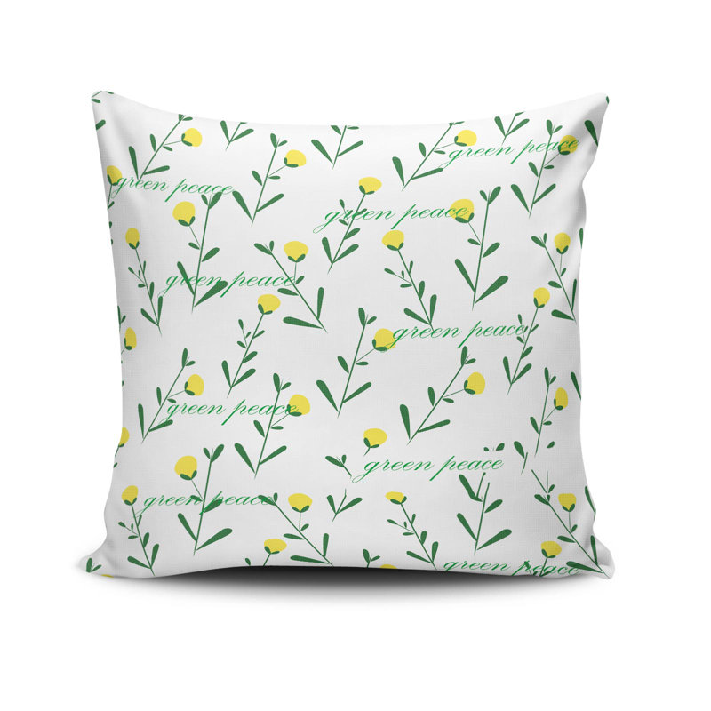 Housse de coussin décorative Errika, 17 x 17 pouces, 50% coton / 50% polyester | Lavable à la machine à 104 ° F, repassable, fermeture à glissière dissimulée | Parfait pour le salon, la chambre à coucher et la décoration intérieure élégante
