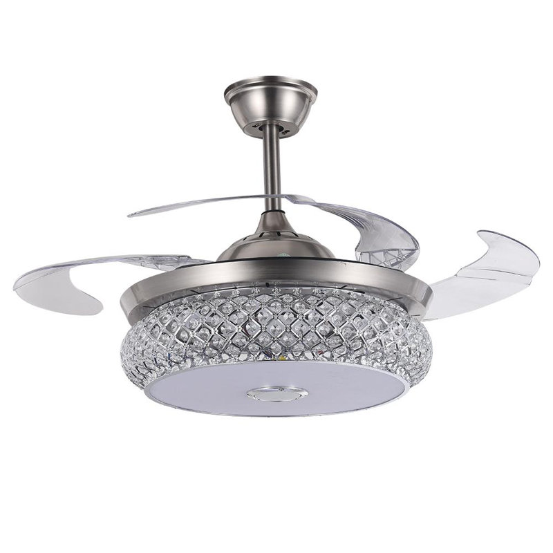 Ventilateur invisible doré coloré de 43 po Gracy, Argent