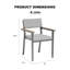 Chaises de patio pour 2 personnes, chaises d'extérieur en aluminium avec coussins épais