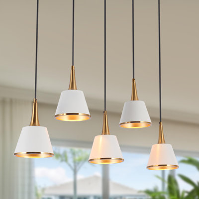 Luminaire suspendu pour îlot de cuisine à 5 lumières l 32 po Kennesaw Certifié UL