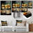 Yellow Vesper Vibrance Twilight Turquoise Cocktails - Cocktails Metal Wall Art-1608726914
