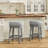 Upholstered Swivel Solid Wood Frame Bar Stool-22084202