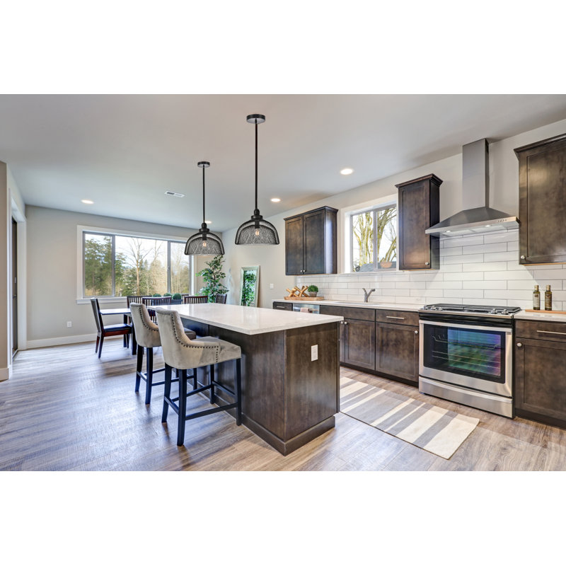 Luminaire suspendu en forme de dôme à 1 lumière, H 72 po x l 13,5 po x p 13,5 po