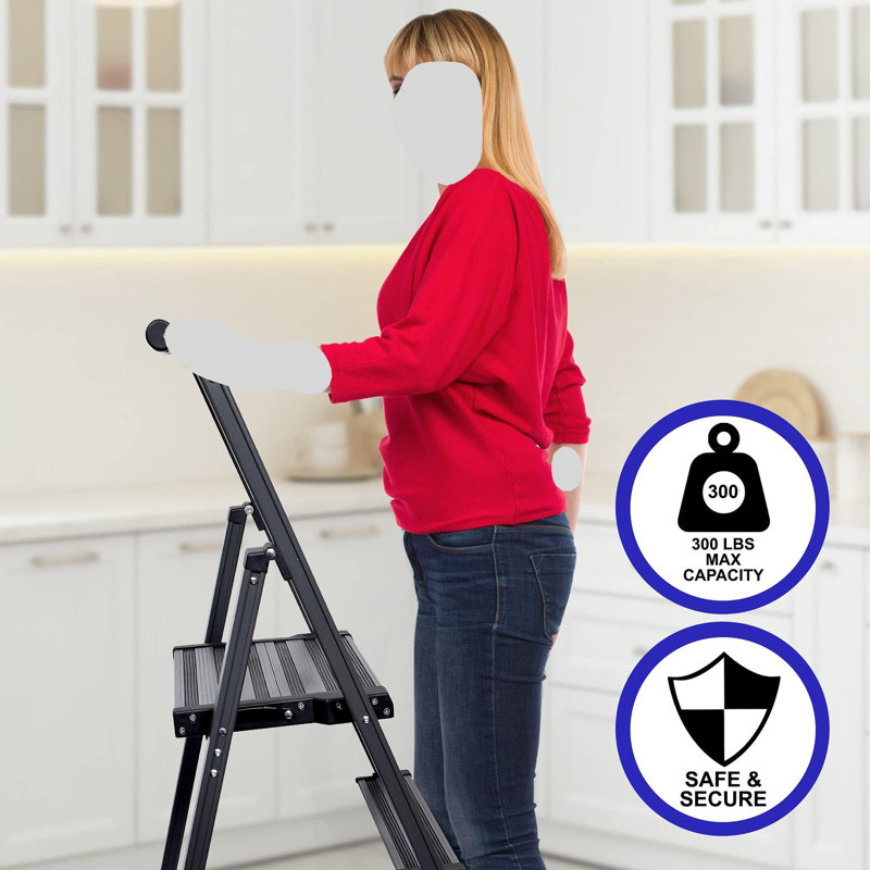 3 - Step Aluminum Lightweight Folding Step Stool