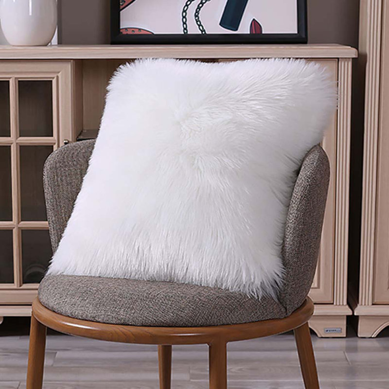 Evers White Square Cushion Cover