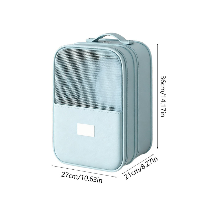 Sac en tissu, étui de rangement portatif pour chaussures de voyage, sac organisateur de chaussures à plusieurs compartiments avec poignée pour le rangement dans les placards de voyage
