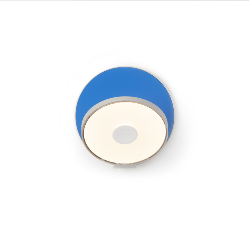 Plafonnier encastré à DEL 1 lumière Gravy, Bleu mat / argent