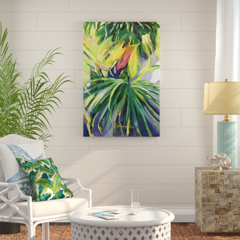«Jardin Abstracto II», peinture sur toile, H 48 po x l 32 po