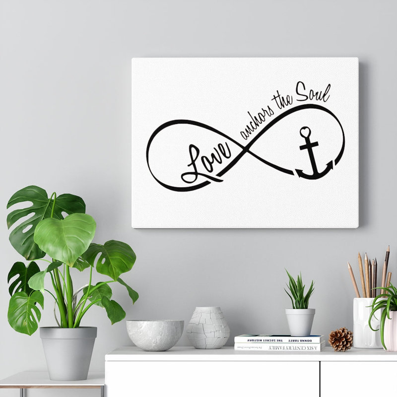 Love Anchors the Soul 1 Piece Wrapped Canvas Wall Art, 61cm H x 76cm W
