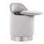 Tabouret de coiffeuse 18 po avec pivot en métal chromé et velours argenté-2105745752-2105745753