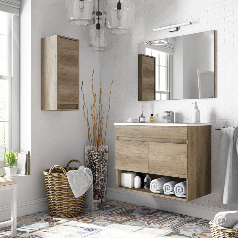 Disha Bathroom Cabinet, Natural