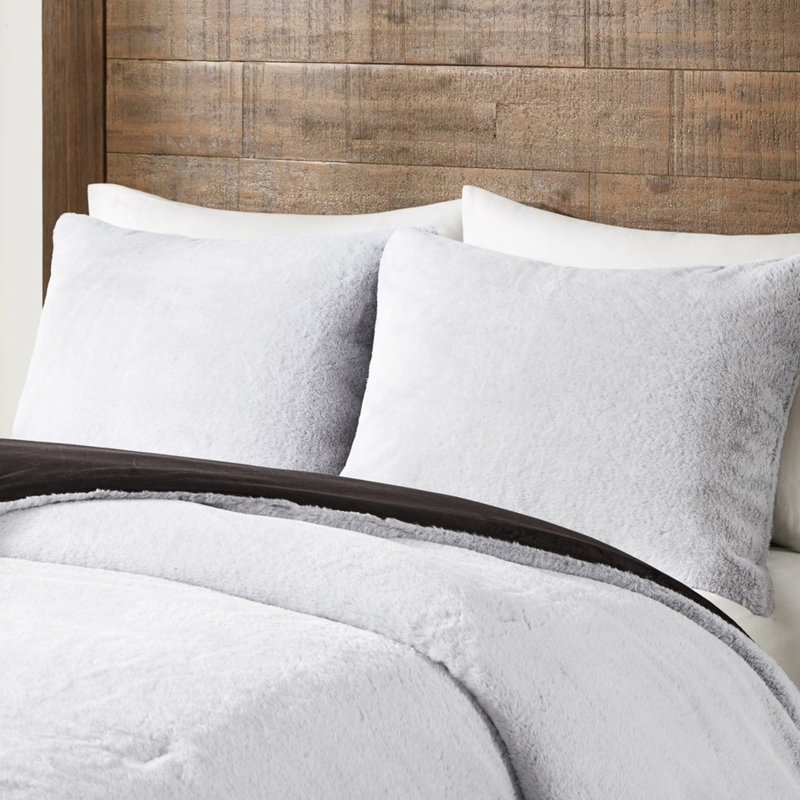 Édredon en fausse fourrure - Lit double / grand lit, sensation de chaleur luxueuse pour un lit double / grand lit