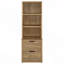 Bibliothèque Geary Mango à 3 tablettes USB et tiroir verrouillable-132923103-132923099