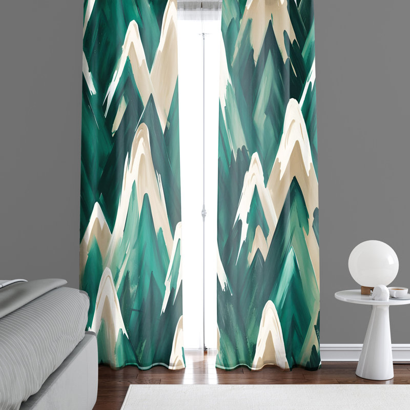 Paire de rideaux semi-transparents en polyester Efran, L 20 po x L 61 po
