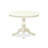 5 Piece Dining Room Table Set Includes a Round Dining Table with Pedestal and 4 Wood Seat Chairs, 42x42 Inch, Linen White-1782436619-1846299813-1846299811