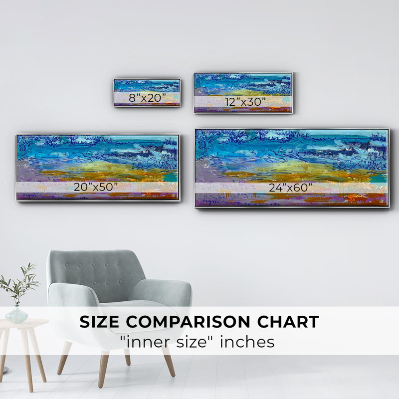 Dancing Heart- Framed Canvas, 24" H x 60" W