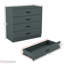 Tayce 4 Piece Bedroom Set (1 Drawer Bedside Chest X2, 4 Drawer Chest, 3 Door 2 Drawer Mirrored Wardrobe)-963514587