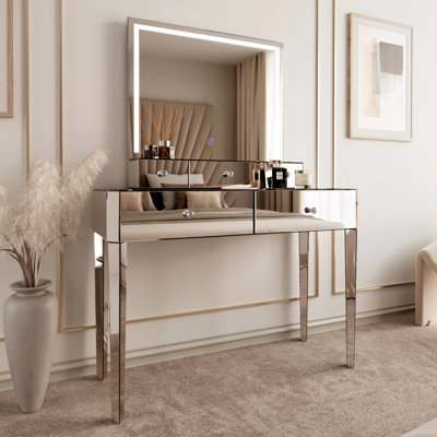 Dressing Table with Mirror and Storage Included