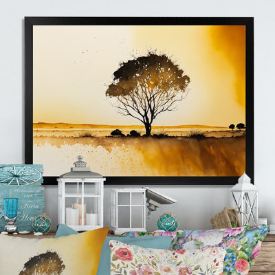 «Golden Hour Tree In The Countryside IV», reproduction sur toile