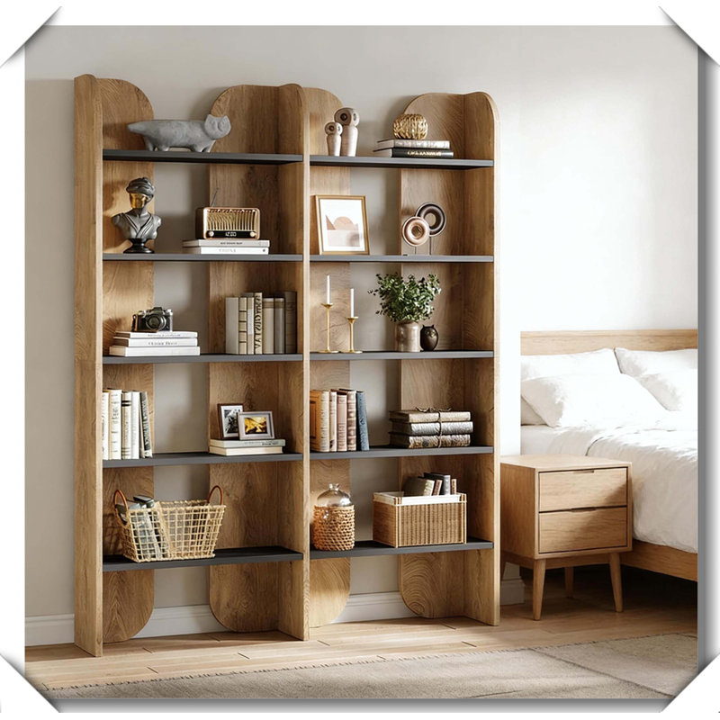 Bibliothèque moderne à 5 niveaux avec tablettes spacieuses