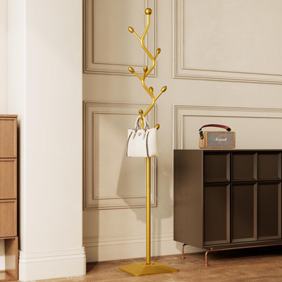 Freestanding Tree-Shaped Metal Coat Rack