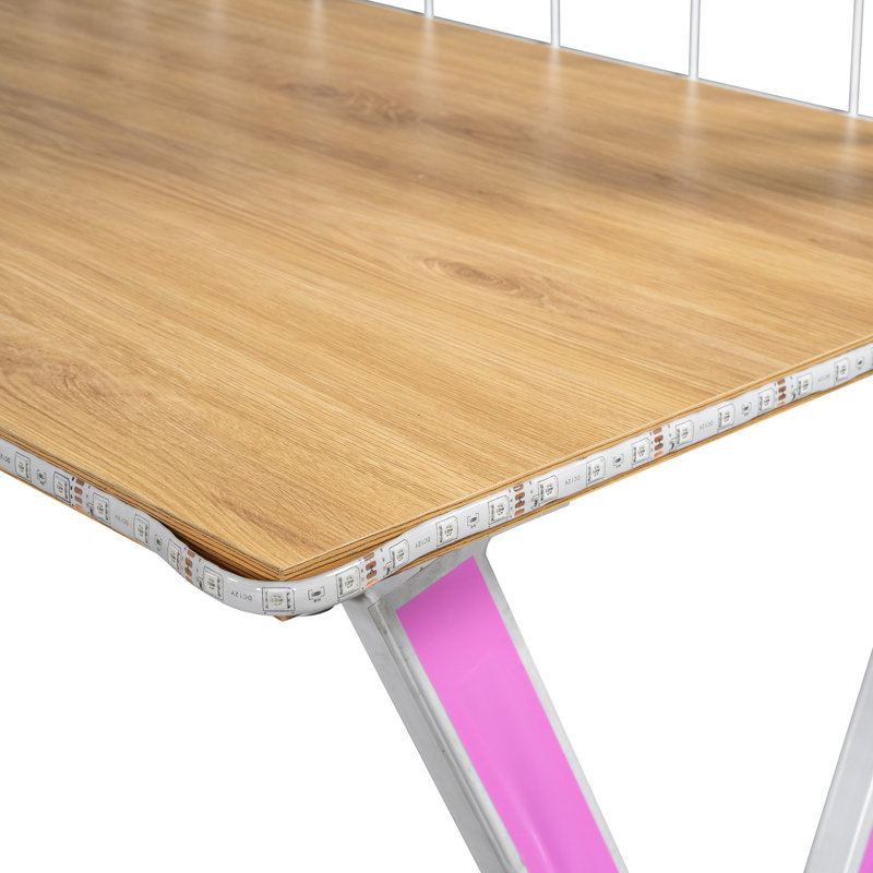 Lit mezzanine en métal avec garde-robe, escalier, DEL et bureau - Transformez votre chambre à coucher en un élégant escalier de rangement, espace intelligent