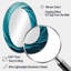 Miroir mural moderne bleu sarcelle avec torsion Tranquility Spiral II-1178181407
