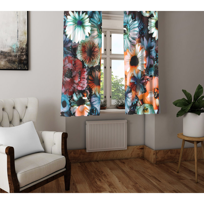 Paire de rideaux semi-transparents en polyester Denetta, L 20 po x L 52 po