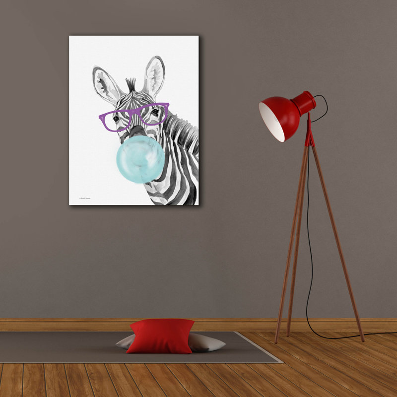  «Bubble Gum Zebra» par Rachel Nieman, art mural sur toile, 26 po x 34 po