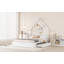 Grand lit plateforme en bois avec garde-corps et 2 tiroirs-308925551