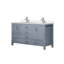 Ensemble de meuble-lavabo double avec plateau en marbre de culture et robinet