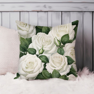 Floral White Roses I Flowers