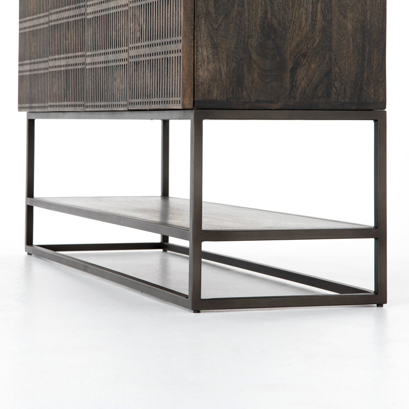 Kelby 56'' W Solid Wood Console Table, Brown