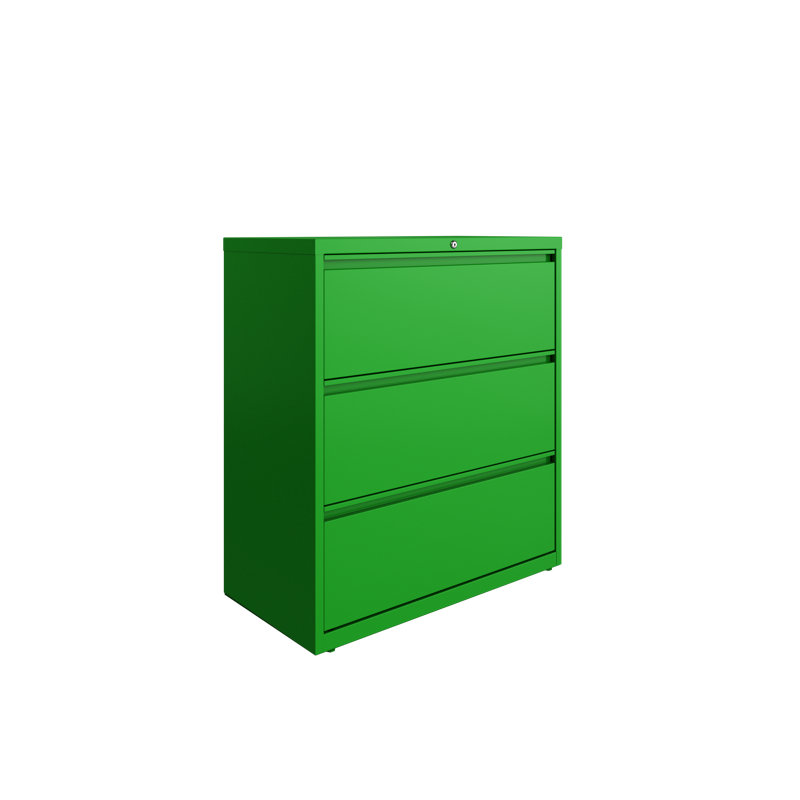 36'' Wide 3 -Drawer Steel File Cabinet, Green