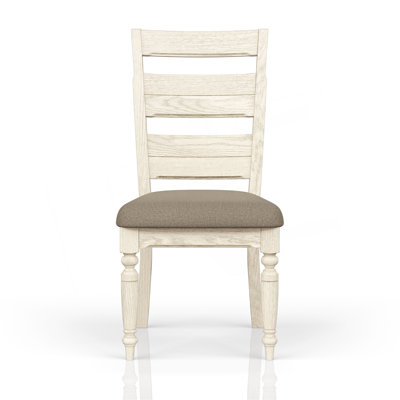 Ladder Back Side Chair - Whitewash Finish (Set Of 2)