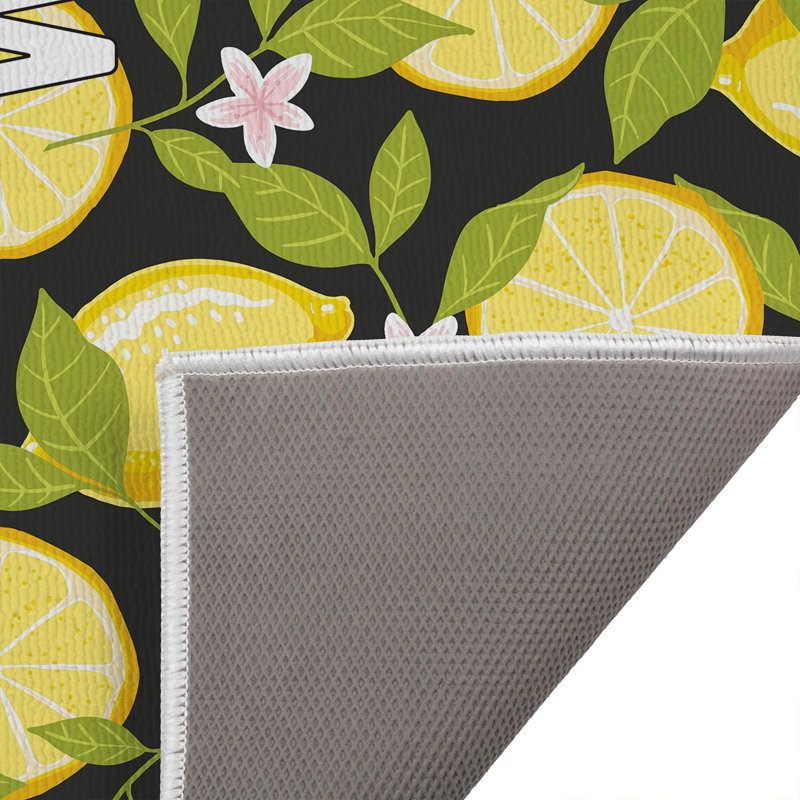 Paillasson Lemons, Gris anthracite, L 34 po x L 21 po