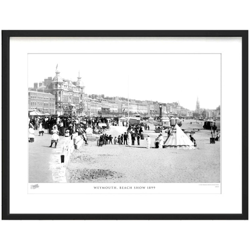 Weymouth, Beach Show 1899 by Francis Frith - Single Picture Frame Print, 40cm H x 50cm W x 2.3cm D