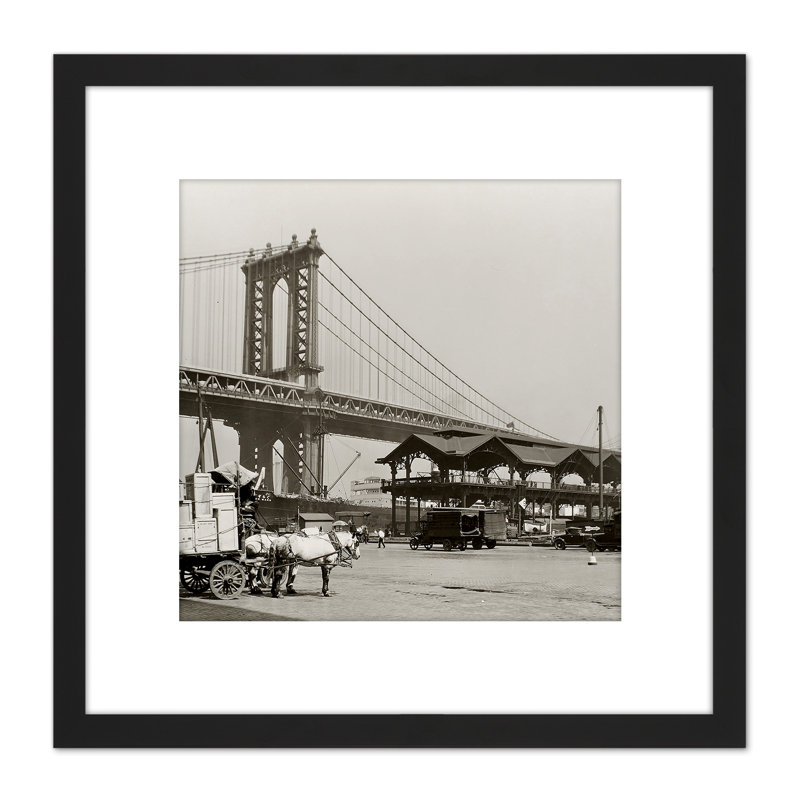 Berenice Abbott South St Manhattan Bridge 1 Piece Single Picture Frame Painting